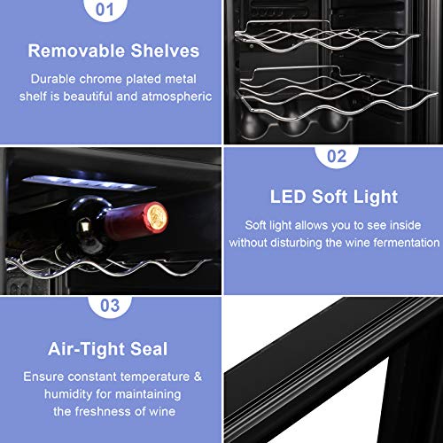 18 Bottle Wine Cooler with Digital Temperature Control