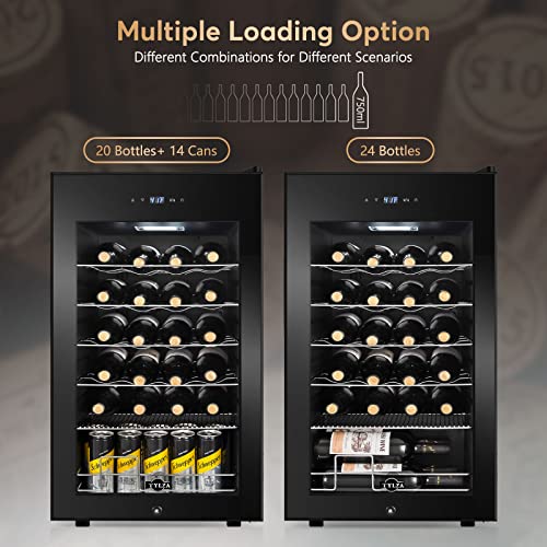 Tylza 24 Bottle Wine Fridge with Lock