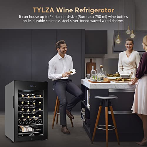 Tylza 24 Bottle Wine Fridge with Lock