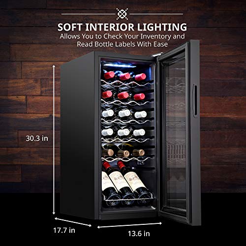 Ivation 18 Bottle Wine Cooler with Lock