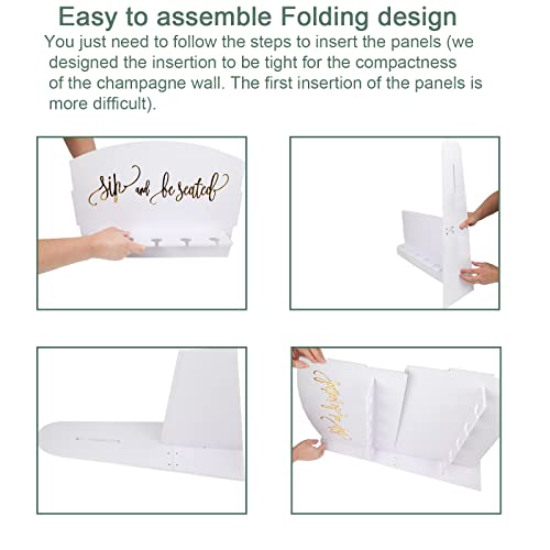 Foldable Champagne Wall Holder with Party Supplies
