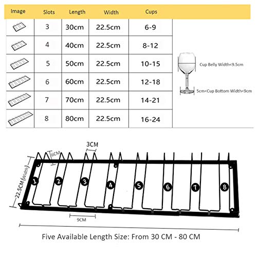 Black Under Cabinet Wine Glass Rack (2 Packs)
