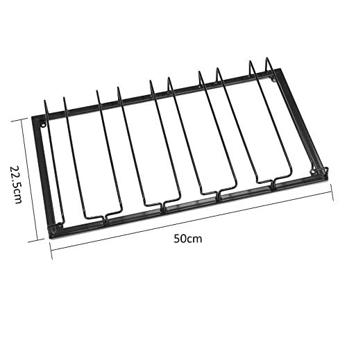 Black Under Cabinet Wine Glass Rack (2 Packs)