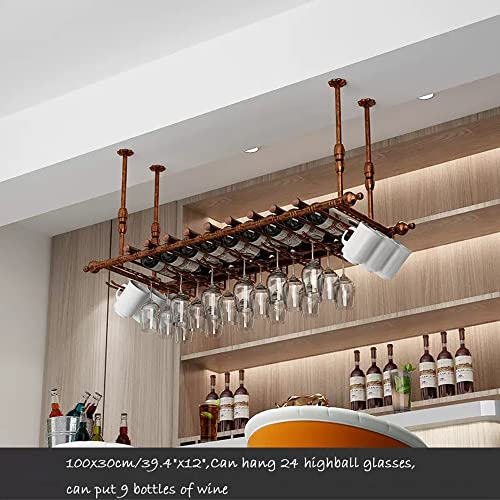 Creative Hanging Wine Glass and Bottle Holder