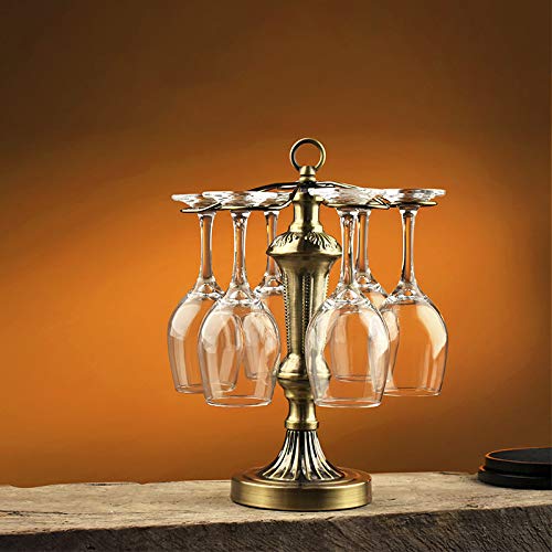 Brass Stemware Holder for 6 Glasses (2 Pack)