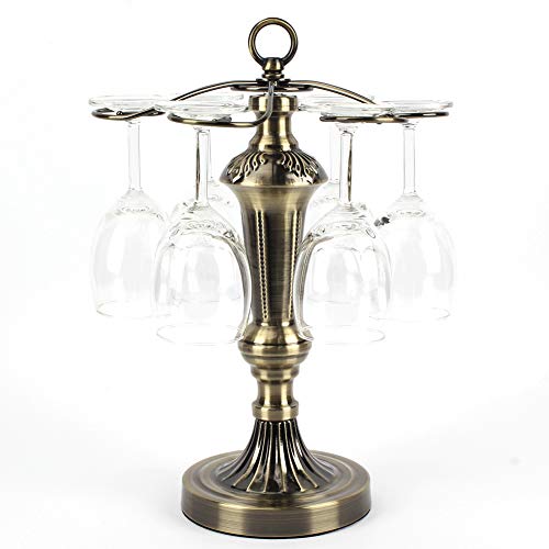 Brass Stemware Holder for 6 Glasses (2 Pack)