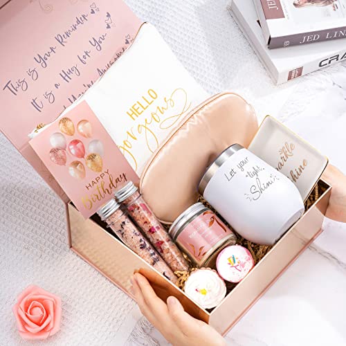 Women's Spa Gift Basket with Wine Tumbler