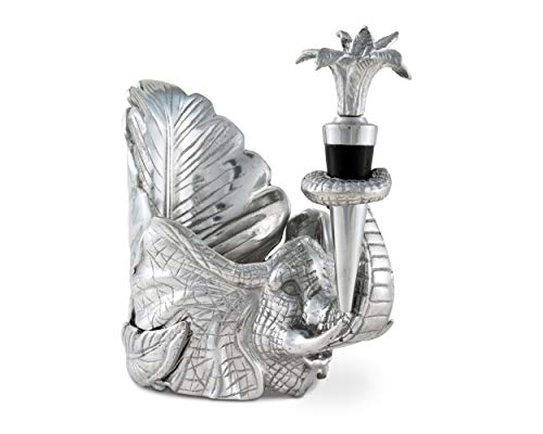 Aluminum Elephant Wine Coaster and Stopper Set