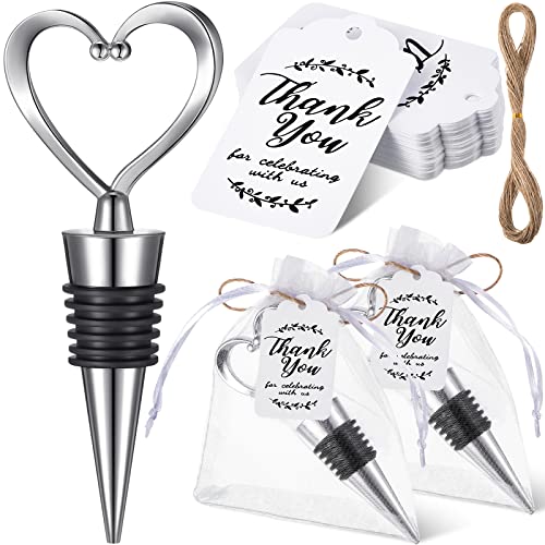 60 Heart-Shaped Wine Stoppers for Gifts and Decor