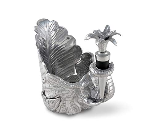 Aluminum Elephant Wine Coaster and Stopper Set
