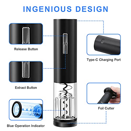 Electric Wine Opener Kit with Accessories
