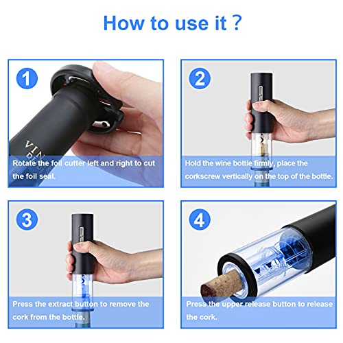 Electric Wine Opener Kit with Accessories