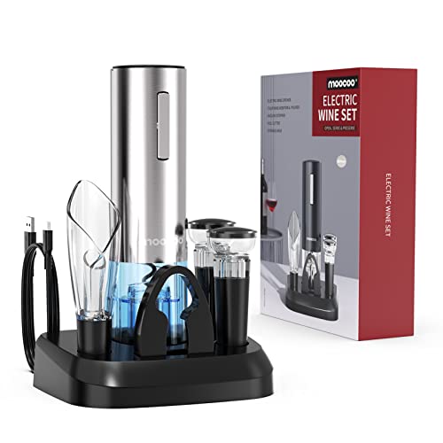 Stainless Steel Electric Wine Opener Set