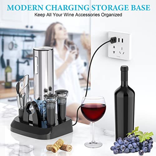 Stainless Steel Electric Wine Opener Set