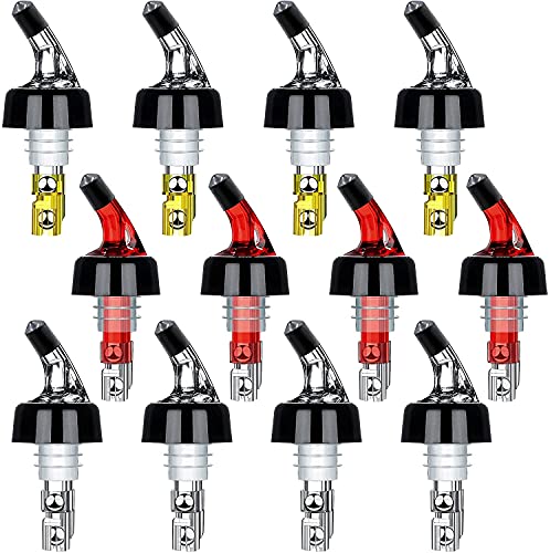 12-pack Measured Liquor Bottle Pourers - Quick Shot Dispenser