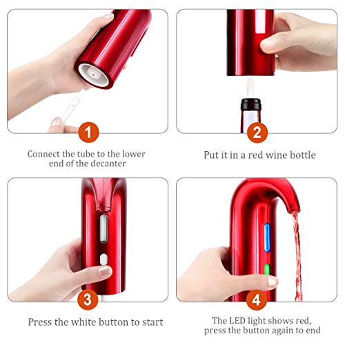 Electric Wine Aerator and Dispenser for Red and White Wines