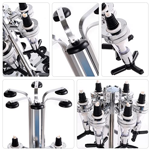 Rotating 6-Bottle Liquor Dispenser Party Pourer Stand