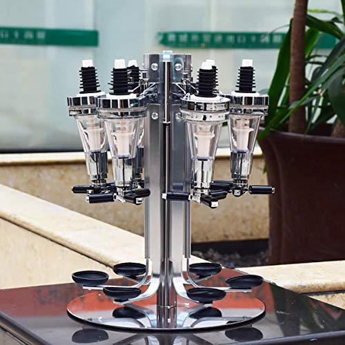 Rotating 6-Bottle Liquor Dispenser Party Pourer Stand