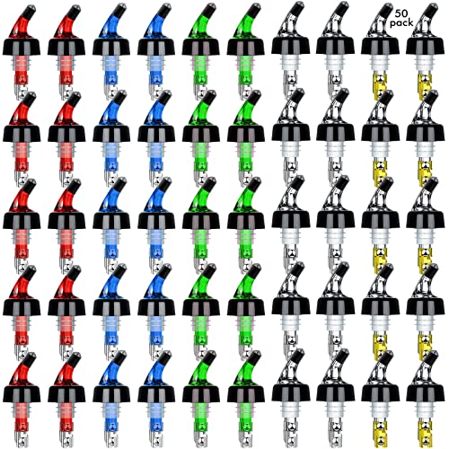 50 Pack Automatic Wine Pourers with Measured Shot