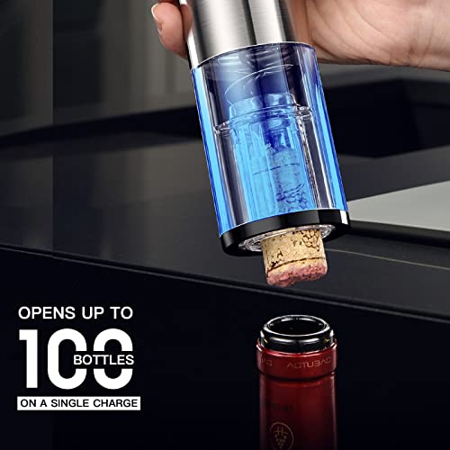 Electric Wine Opener Set with Accessories (Silver)