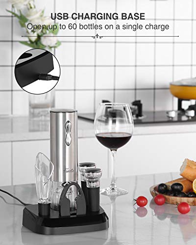 Rechargeable Electric Wine Opener & Accessories - Glamour