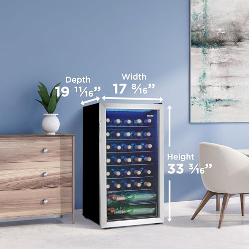 36-Bottle Single Zone Wine Cooler with Glass Door