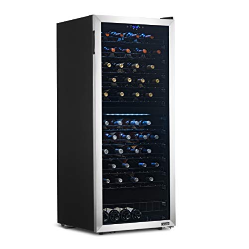 98 Bottle Dual Zone Stainless Steel Wine Cooler