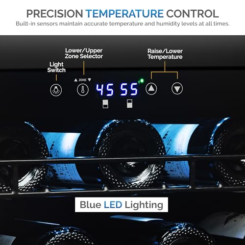 98 Bottle Dual Zone Stainless Steel Wine Cooler