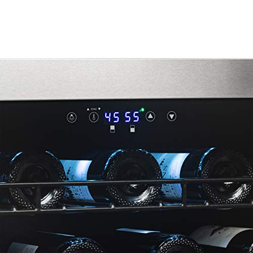 98 Bottle Dual Zone Stainless Steel Wine Cooler
