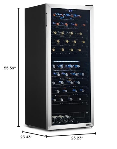 98 Bottle Dual Zone Stainless Steel Wine Cooler