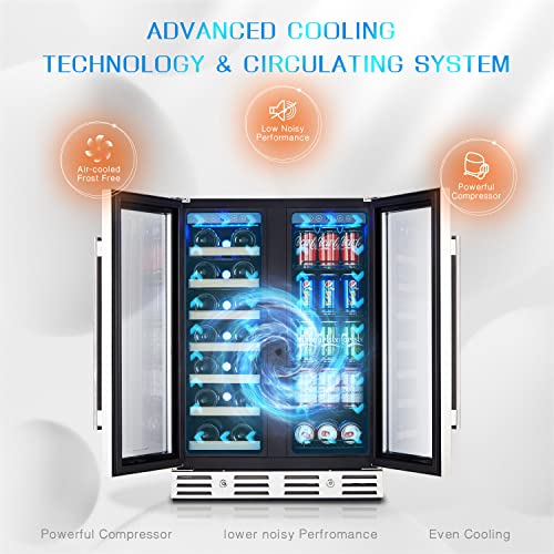 Kalamera Dual Zone Wine and Beverage Fridge