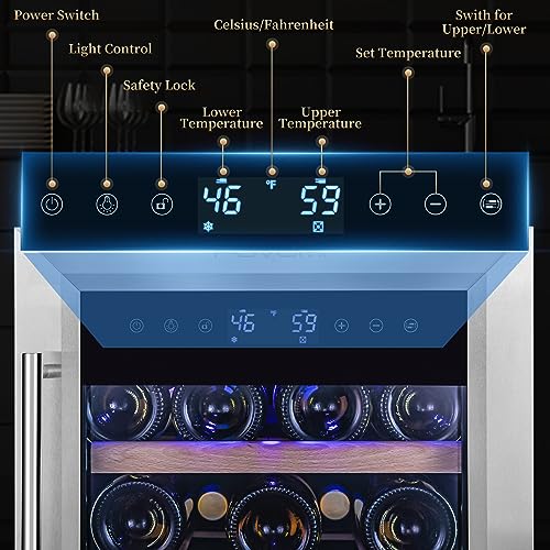 FOVOMI Wine Cooler - 34 Bottle Capacity