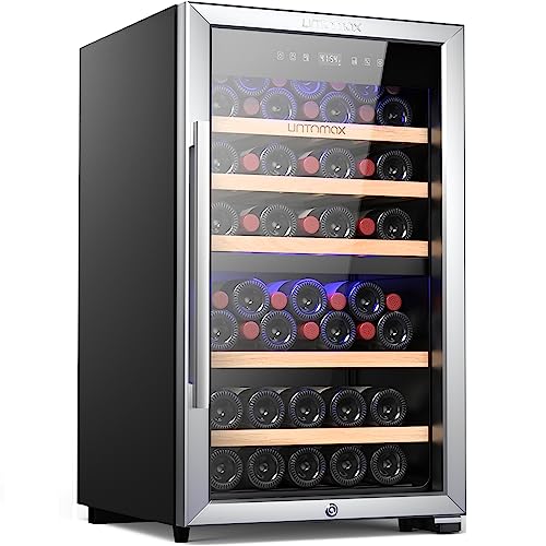 Dual Zone Wine Cooler with Lock - Stainless Steel