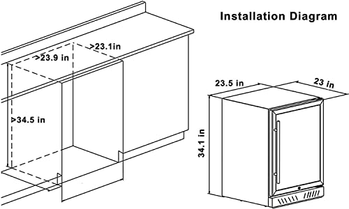24" Wine Fridge, 52 Bottle Capacity & WIFI Control