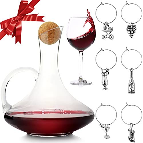 750ml Red Wine Decanter Set with Glass Vase