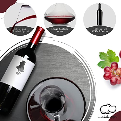 750ml Red Wine Decanter Set with Glass Vase