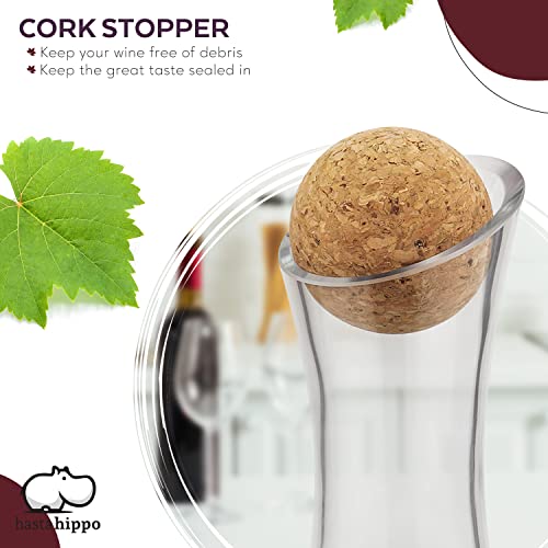 750ml Red Wine Decanter Set with Glass Vase