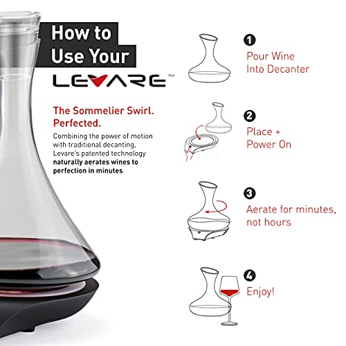 Electric Wine Aerator and Decanter Set (Black)