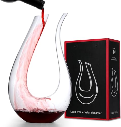 Crystal Wine Decanter with Aerator and Purifier