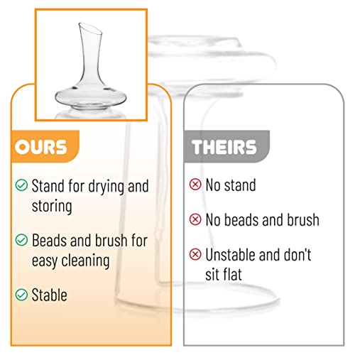 Hand-blown Crystal Wine Decanter Set