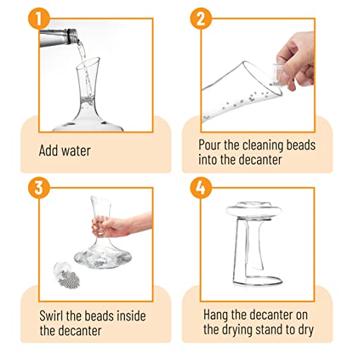 Hand-blown Crystal Wine Decanter Set