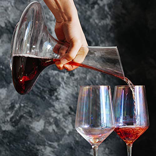 Hand-blown Crystal Wine Decanter Set