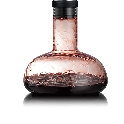 Hand-Blown Wine Decanter Set with Aerator and Stand