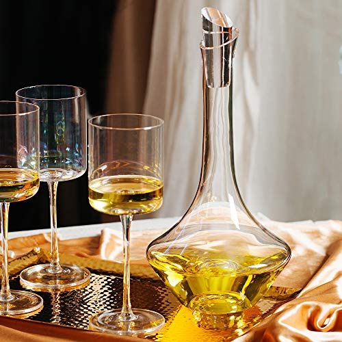 Hand Blown Crystal Wine Decanter with Stopper