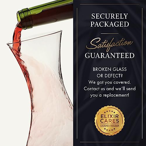 Hand Blown Crystal Wine Decanter - Elixir Glassware