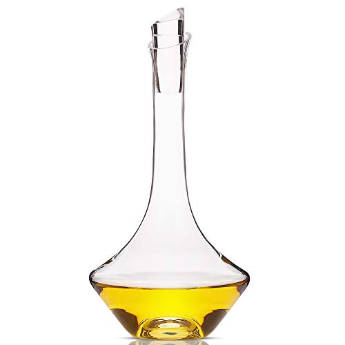 Hand Blown Crystal Wine Decanter with Stopper