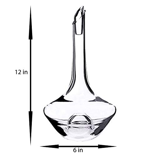 Hand Blown Crystal Wine Decanter with Stopper