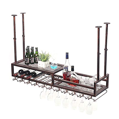 Ceiling and Wall Mounted Wine Rack Holder