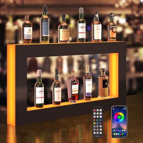 LED Lighted Acrylic Wine Rack, 48 Inches