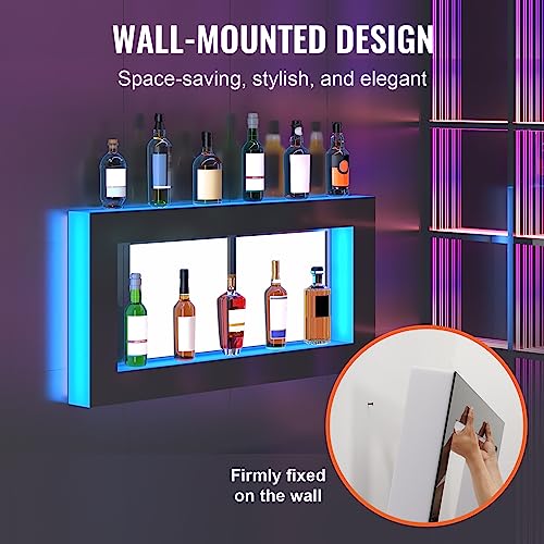 LED Lighted Acrylic Wine Rack, 48 Inches